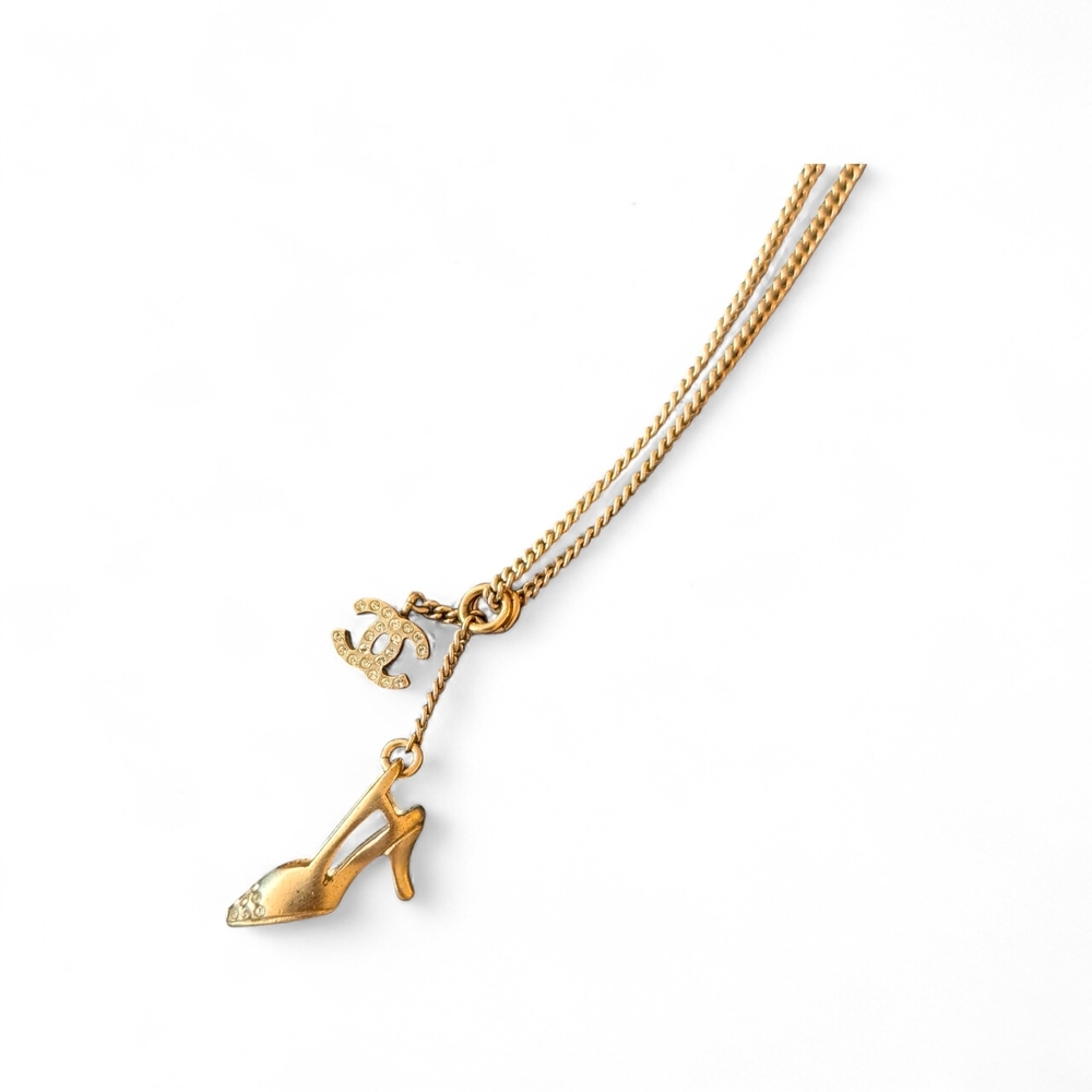 Chanel Autumn 2005 (05A) High Heel & CC Charm Lagerfeld Era Vintage Necklace